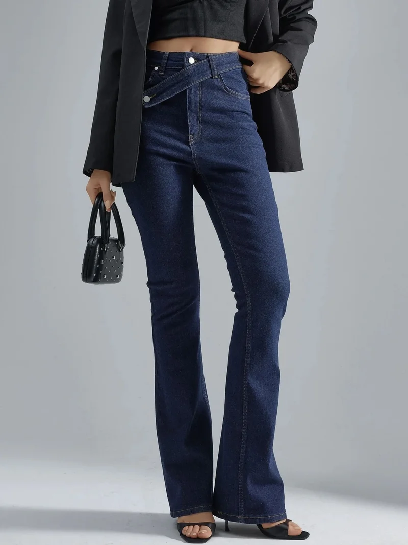 هيكاب جينز سكالو بقصة واسعة وأرجل واسعة